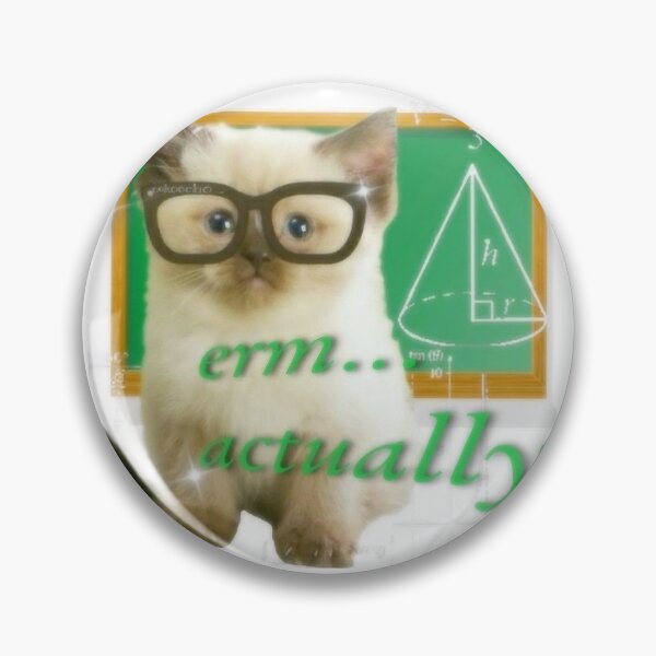 Item preview, erm actually nerdy cat designed and sold by bunny eating cheese.