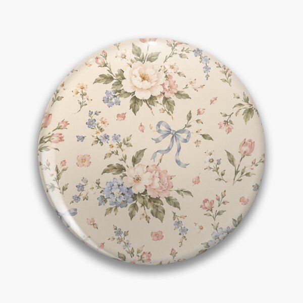 Item preview, Vintage Blue Floral Garden Pattern designed and sold by DoobleU.