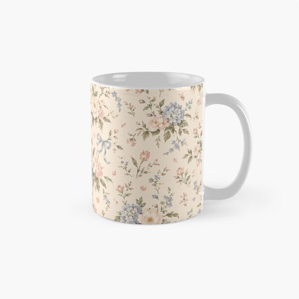Item preview, Vintage Blue Floral Garden Pattern designed and sold by DoobleU.