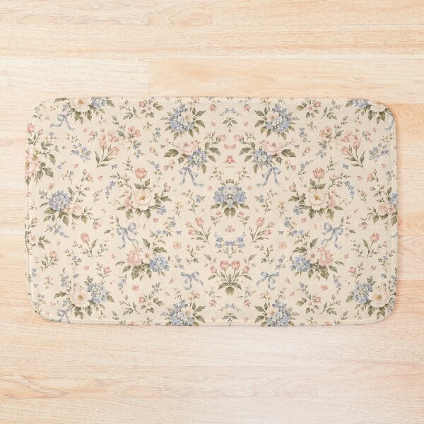 Item preview, Vintage Blue Floral Garden Pattern designed and sold by DoobleU.