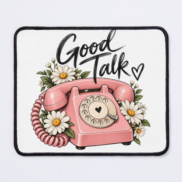 Item preview, Good Talk – Vintage Pink Rotary Phone designed and sold by TinyWeird.