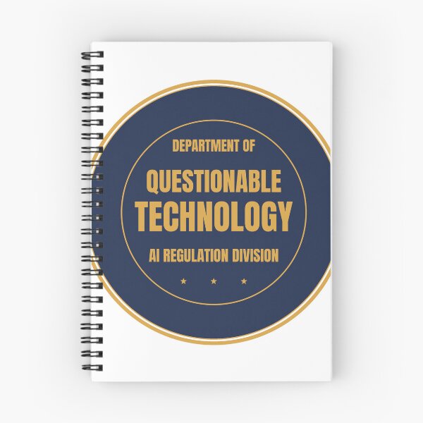 Item preview, Dept of Questionable Technology AI Sticker designed and sold by BerkleyCo.
