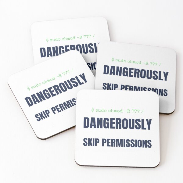 Item preview, Dangerously Skip Permissions Funny Dev Sticker designed and sold by BerkleyCo.