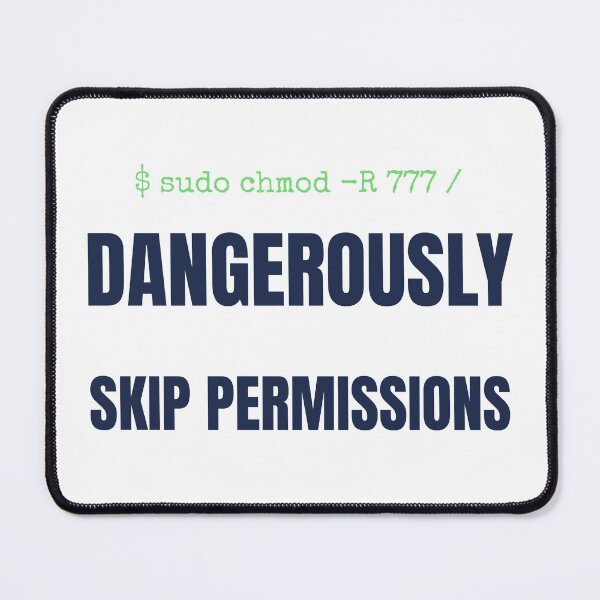 Item preview, Dangerously Skip Permissions Funny Dev Sticker designed and sold by BerkleyCo.