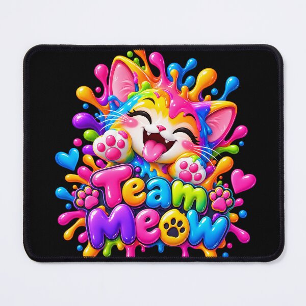 Item preview, Team Meow Color Splash – Cute Rainbow Cat Paw Design designed and sold by IMuDesigner.