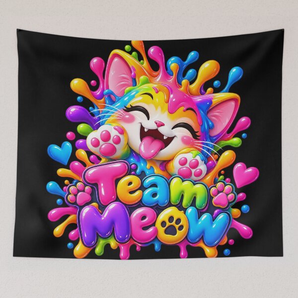 Item preview, Team Meow Color Splash – Cute Rainbow Cat Paw Design designed and sold by IMuDesigner.