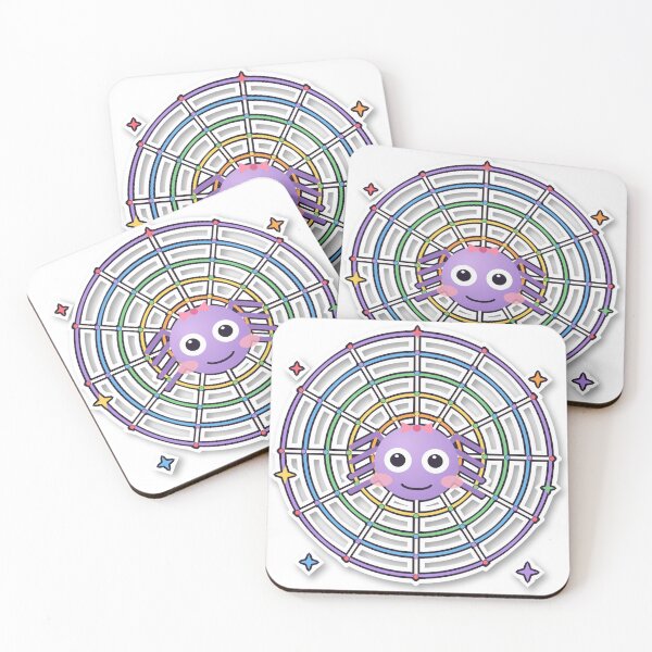 Item preview, Cute Rainbow Spider Sticker | Kids Halloween Vinyl Decal | FriendlyWeb designed and sold by mryan78.