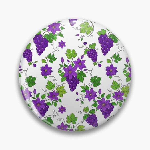 Item preview, Vibrant Purple Grapes And Flowers Pattern designed and sold by Owcomm.