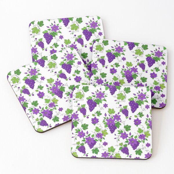 Item preview, Vibrant Purple Grapes And Flowers Pattern designed and sold by Owcomm.
