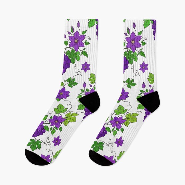 Item preview, Vibrant Purple Grapes And Flowers Pattern designed and sold by Owcomm.