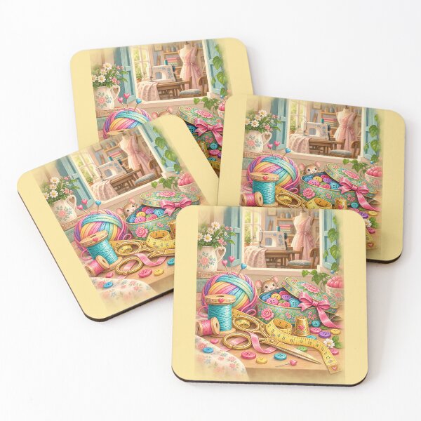 Item preview, Vintage and Charming Sewing Room – Yellow designed and sold by JessouArt.