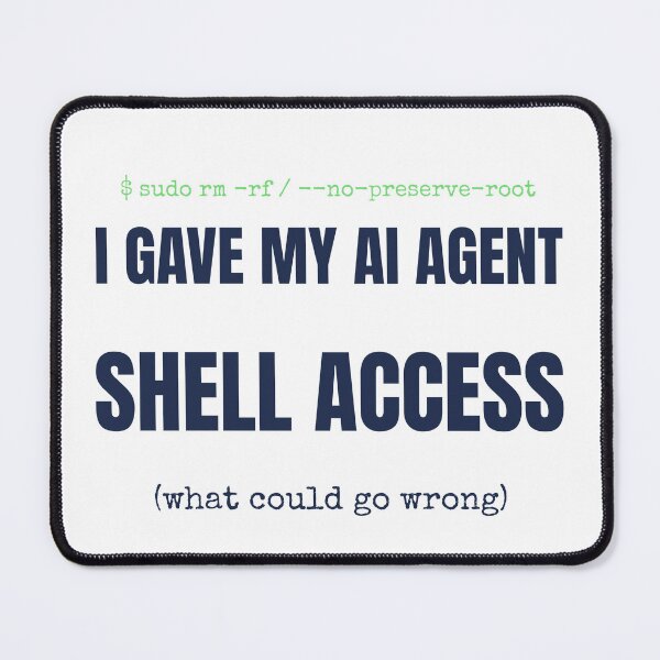 Item preview, I Gave My Agent Shell Access Funny Dev Sticker designed and sold by BerkleyCo.