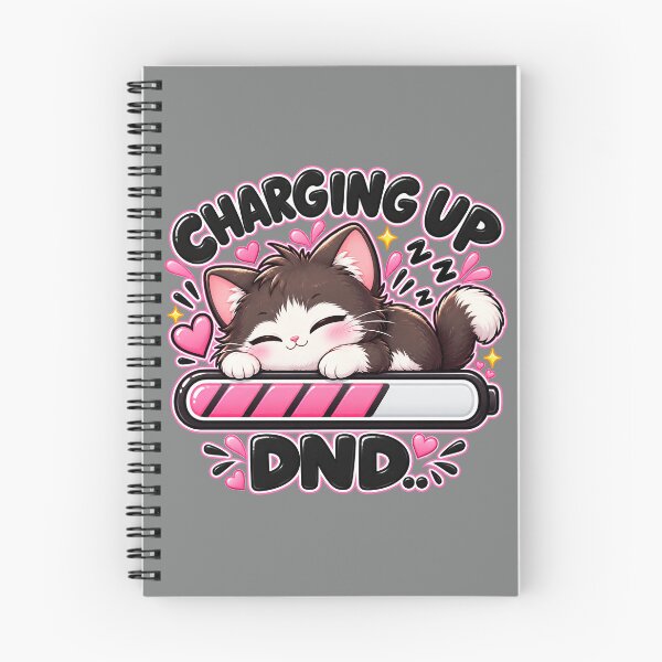 Item preview, Charging Up DND – Cute Sleepy Cat Recharge Mode designed and sold by IMuDesigner.