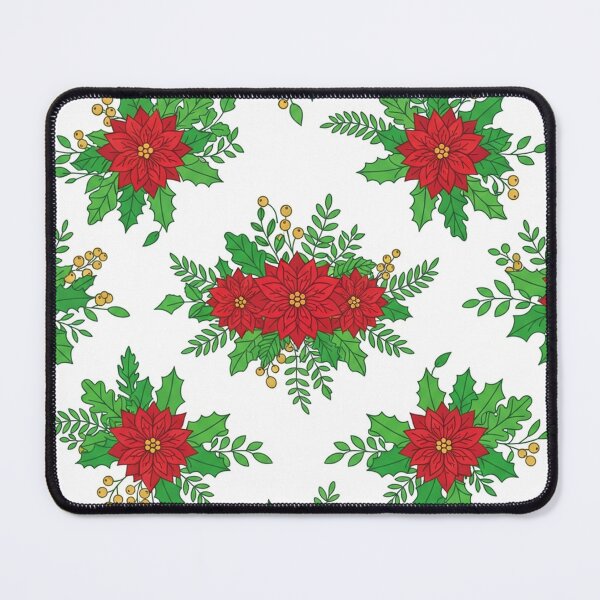 Item preview, Festive Poinsettia Floral Christmas Holiday Pattern designed and sold by Owcomm.