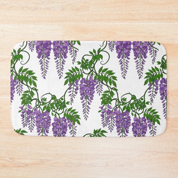 Item preview, Purple Wisteria Flowers Botanical Seamless Pattern designed and sold by Owcomm.