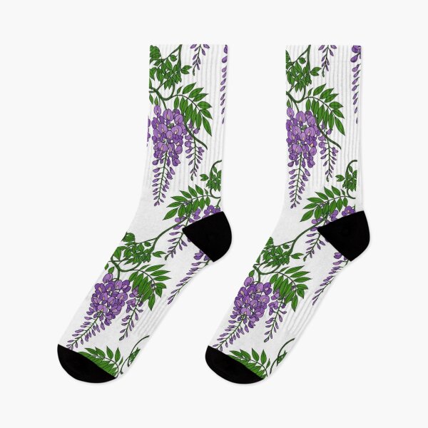 Item preview, Purple Wisteria Flowers Botanical Seamless Pattern designed and sold by Owcomm.