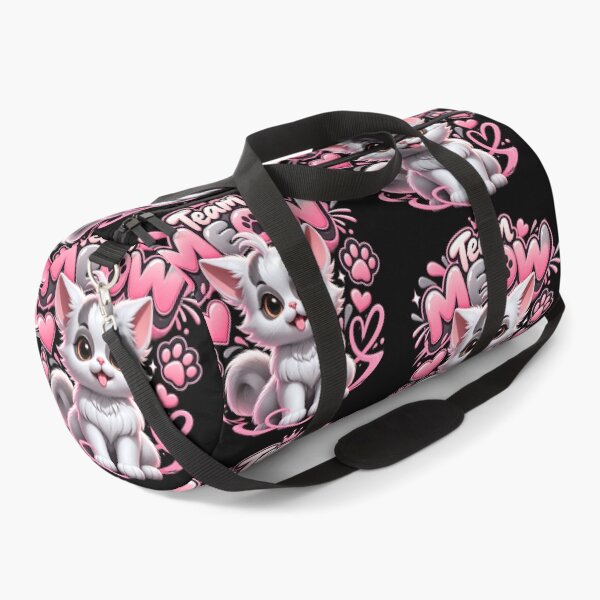 Item preview, Team Meow Cute Kawaii Cat – Pink Hearts & Paw Prints designed and sold by IMuDesigner.