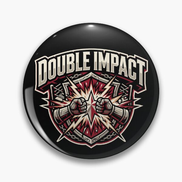 Item preview, Double Impact Wrestling Combat Ring Emblem designed and sold by Dogy Corgi.