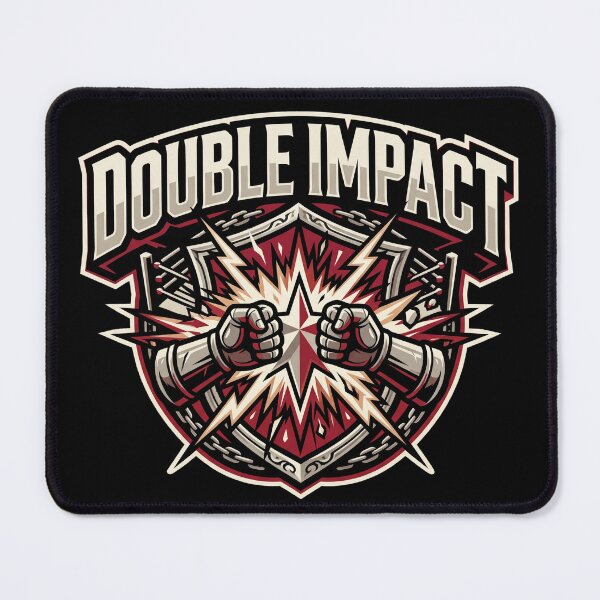 Item preview, Double Impact Wrestling Combat Ring Emblem designed and sold by Dogy Corgi.