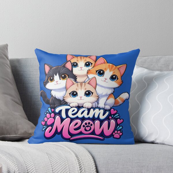 Item preview, Team Meow Kawaii Cat Squad T-Shirt - Cute Feline Crew Tee designed and sold by IMuDesigner.