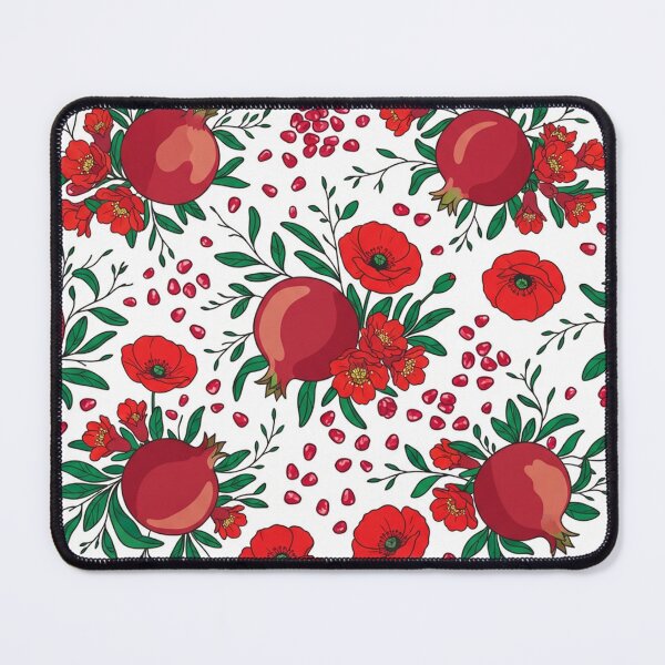 Item preview, Red Pomegranates and Red Poppies Botanical Pattern designed and sold by Owcomm.