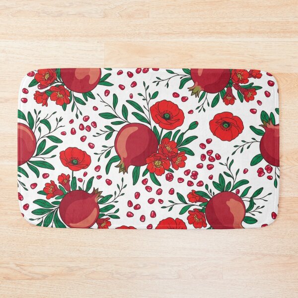 Item preview, Red Pomegranates and Red Poppies Botanical Pattern    designed and sold by Owcomm.