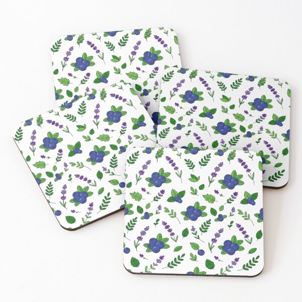 Item preview, Blueberry and Lavender Floral Botanical Pattern designed and sold by Owcomm.