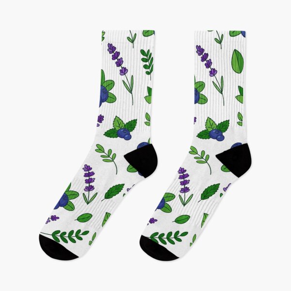 Item preview, Blueberry and Lavender Floral Botanical Pattern designed and sold by Owcomm.