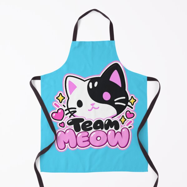 Item preview, Team Meow – Cute Black & White Kawaii Cat designed and sold by IMuDesigner.