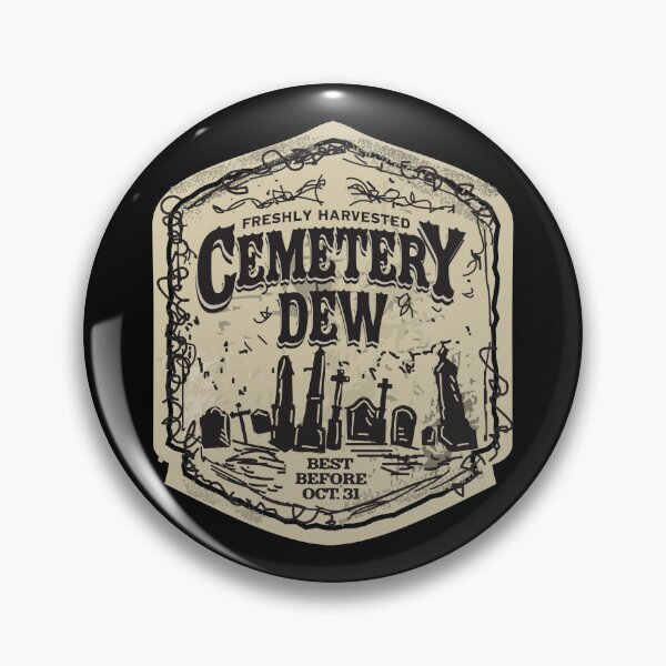 Item preview, Halloween Cemetery Dew potion bottle label design very rough and textured designed and sold by Jdawnink.