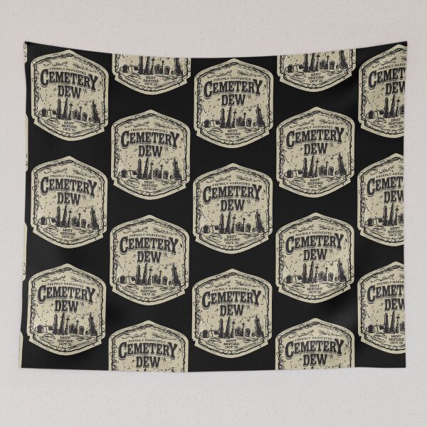 Item preview, Halloween Cemetery Dew potion bottle label design very rough and textured designed and sold by Jdawnink.