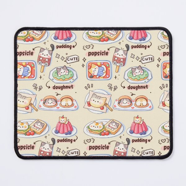 Item preview, Cute Kawaii Cats and Desserts – Pastel Food Illustration designed and sold by StickerJas.