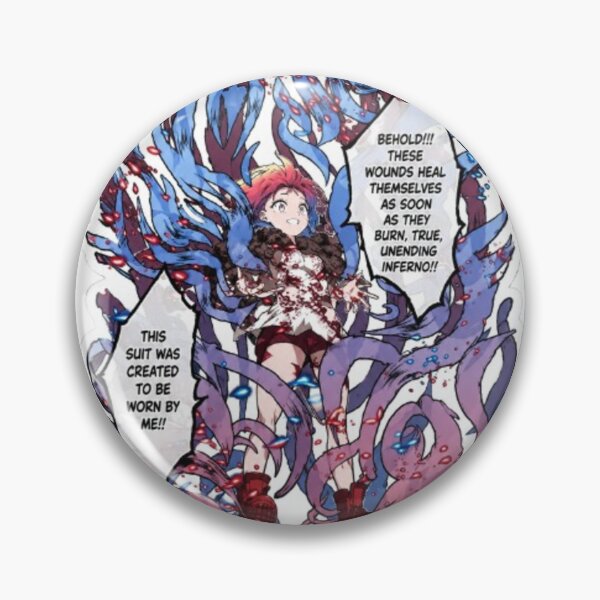 Item preview, Fiery Demon Girl Fantasy Manga Sticker – Blue & Crimson Inferno designed and sold by MeowLoka ⭐⭐⭐⭐.