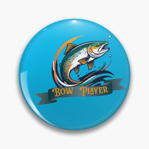 Item preview, Rainbow trout fishing logo style illustration "Bow Player" designed and sold by Art-Horizon.