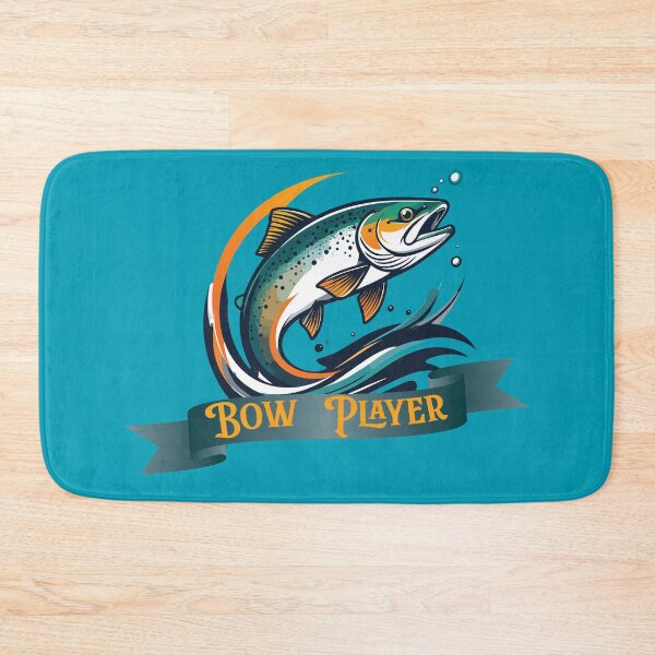 Item preview, Rainbow trout fishing logo style illustration "Bow Player" designed and sold by Art-Horizon.