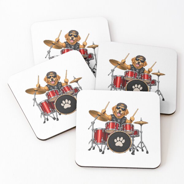 Item preview, Dog Drummer Rock Star – Funny Music Lover designed and sold by FootprintofLove.