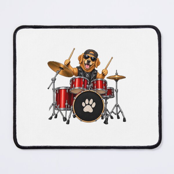 Item preview, Dog Drummer Rock Star – Funny Music Lover designed and sold by FootprintofLove.