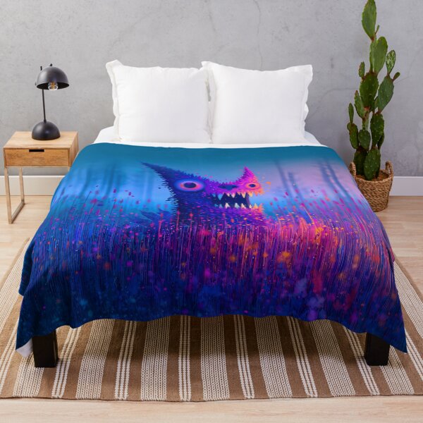 Item preview, Blue Glowing Creature Spooky Monster Art designed and sold by Lunat1kk.