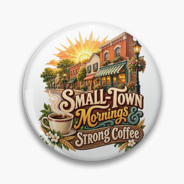 Item preview, Small-Town Mornings and Strong Coffee designed and sold by TessAdventures.