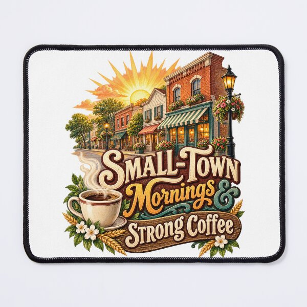 Item preview, Small-Town Mornings and Strong Coffee designed and sold by TessAdventures.