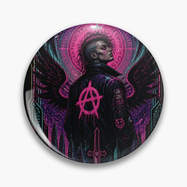 Item preview, The Rebel Cyberpunk Tarot Card - Edgy Synthwave Arcana Art designed and sold by ERODED SELF.