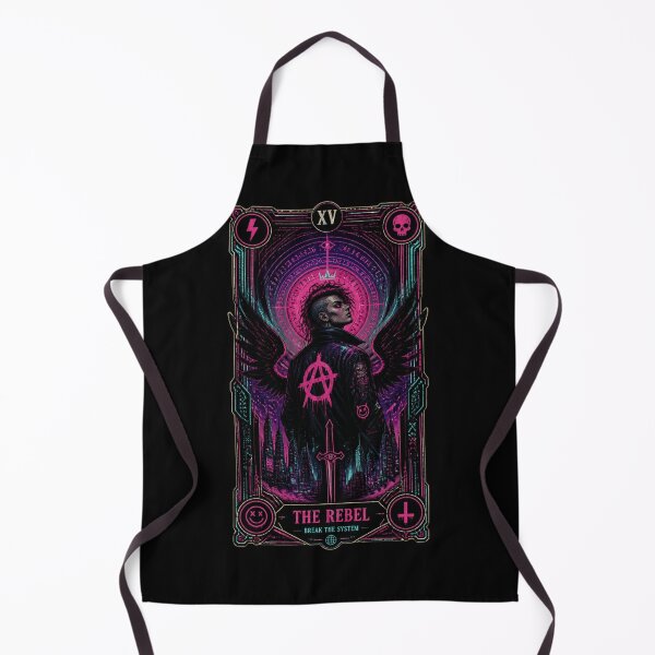 Item preview, The Rebel Cyberpunk Tarot Card - Edgy Synthwave Arcana Art designed and sold by ERODED SELF.