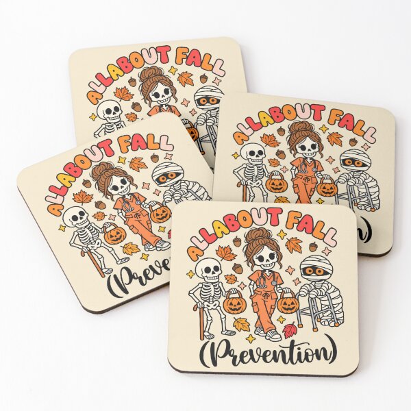 Item preview, All About Fall Prevention Halloween Nurse Skeleton Humor designed and sold by AmiGraph.