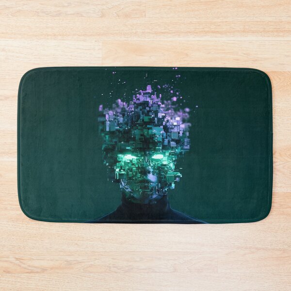 Item preview, Digital  Head Pixel Disintegration Cyberpunk Art designed and sold by Lunat1kk.