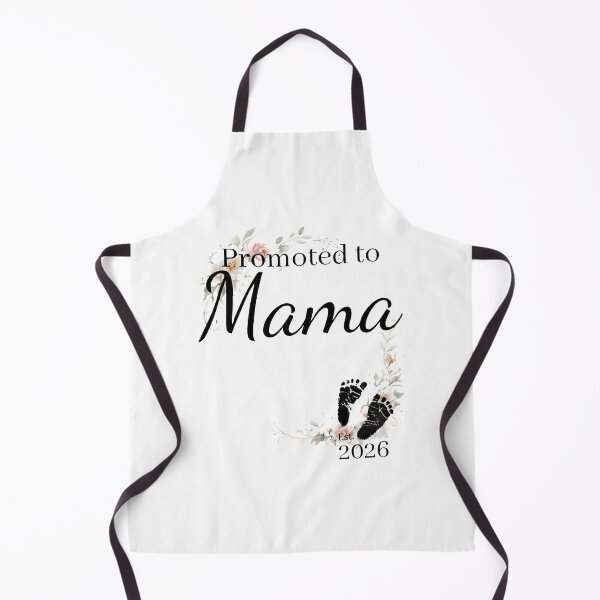 Item preview, Promoted To Mama Floral Wreath Baby Footprints Watercolor Style 2026 designed and sold by KristiTaylorArt.
