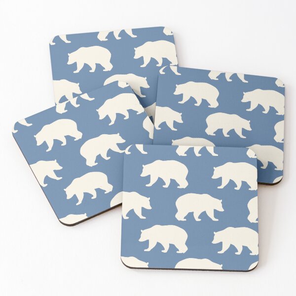 Item preview, Mini Polar Bears in Ice Blue and Cream designed and sold by YesterdayColl.
