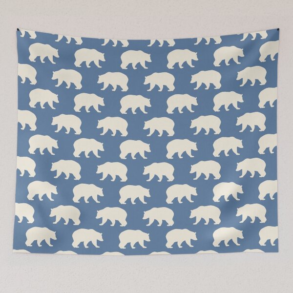 Item preview, Mini Polar Bears in Ice Blue and Cream designed and sold by YesterdayColl.