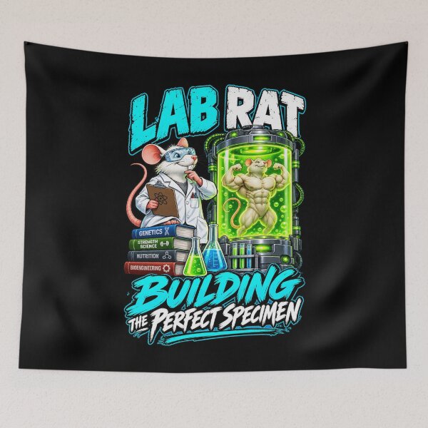 Item preview, Lab Rat Building The Perfect Specimen Funny Science Gym designed and sold by Whirx.