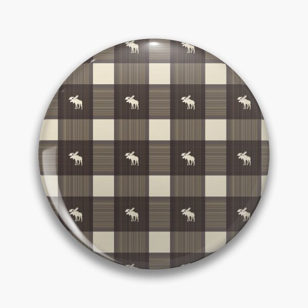 Item preview, Cabincore Cutout Tartan in Moose Brown designed and sold by YesterdayColl.