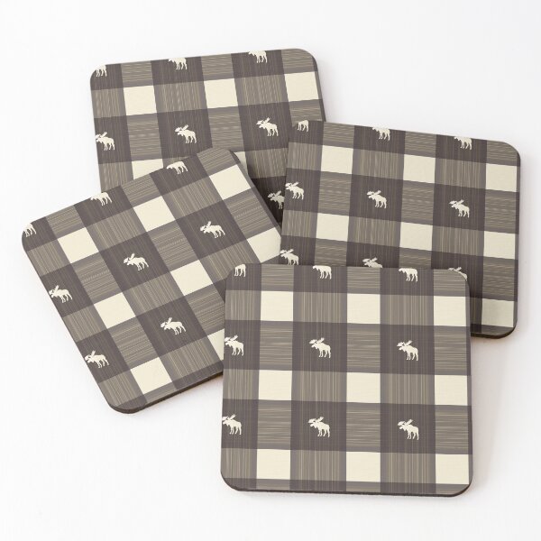 Item preview, Cabincore Cutout Tartan in Moose Brown designed and sold by YesterdayColl.